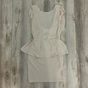 Joyce Leslie cream sparkle small dress